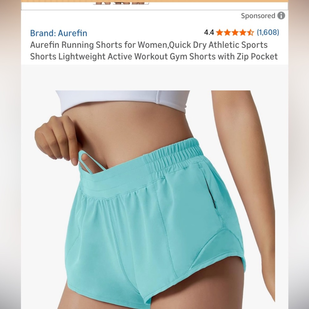Women's Quick Dry Athletic Shorts - Blue
